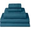 image:imageMellanni Iconic 4Piece Ultra Soft Sheet Set Queen Brown1455 Teal