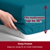image:imageMellanni Iconic 4Piece Ultra Soft Sheet Set Queen Brown1455 Teal