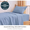 image:imageMellanni Iconic 4Piece Ultra Soft Sheet Set Queen Brown1561 Sky Blue