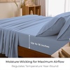 image:imageMellanni Iconic 4Piece Ultra Soft Sheet Set Queen Brown1561 Sky Blue