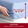 image:imageMellanni Iconic 4Piece Ultra Soft Sheet Set Queen Brown1561 Sky Blue