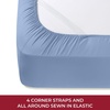 image:imageMellanni Iconic 4Piece Ultra Soft Sheet Set Queen Brown1561 Sky Blue