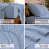 image:imageMellanni Iconic 4Piece Ultra Soft Sheet Set Queen Brown1561 Sky Blue