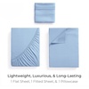 image:imageMellanni Iconic 4Piece Ultra Soft Sheet Set Queen Brown1561 Sky Blue