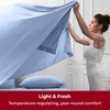 image:imageMellanni Iconic 4Piece Ultra Soft Sheet Set Queen Brown1561 Sky Blue