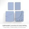 image:imageMellanni Iconic 4Piece Ultra Soft Sheet Set Queen Brown1561 Sky Blue