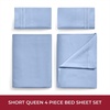 image:imageMellanni Iconic 4Piece Ultra Soft Sheet Set Queen Brown1561 Sky Blue