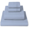 image:imageMellanni Iconic 4Piece Ultra Soft Sheet Set Queen Brown1561 Sky Blue