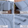 image:imageMellanni Iconic 4Piece Ultra Soft Sheet Set Queen Brown1561 Sky Blue