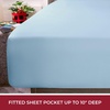 image:imageMellanni Iconic 4Piece Ultra Soft Sheet Set Queen Brown1573 Blue Hydrangea