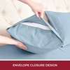 image:imageMellanni Iconic 4Piece Ultra Soft Sheet Set Queen Brown1573 Blue Hydrangea