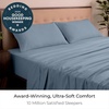 image:imageMellanni Iconic 4Piece Ultra Soft Sheet Set Queen Brown1573 Blue Hydrangea