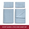 image:imageMellanni Iconic 4Piece Ultra Soft Sheet Set Queen Brown1573 Blue Hydrangea