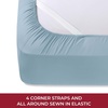 image:imageMellanni Iconic 4Piece Ultra Soft Sheet Set Queen Brown1573 Blue Hydrangea