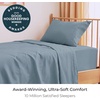 image:imageMellanni Iconic 4Piece Ultra Soft Sheet Set Queen Brown1583 Spa Blue