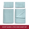 image:imageMellanni Iconic 4Piece Ultra Soft Sheet Set Queen Brown1583 Spa Blue