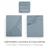 image:imageMellanni Iconic 4Piece Ultra Soft Sheet Set Queen Brown1583 Spa Blue