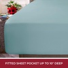 image:imageMellanni Iconic 4Piece Ultra Soft Sheet Set Queen Brown1583 Spa Blue