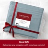 image:imageMellanni Iconic 4Piece Ultra Soft Sheet Set Queen Brown1583 Spa Blue