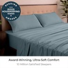 image:imageMellanni Iconic 4Piece Ultra Soft Sheet Set Queen Brown1583 Spa Blue