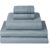 image:imageMellanni Iconic 4Piece Ultra Soft Sheet Set Queen Brown1583 Spa Blue