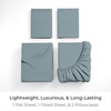 image:imageMellanni Iconic 4Piece Ultra Soft Sheet Set Queen Brown1583 Spa Blue