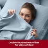 image:imageMellanni Iconic 4Piece Ultra Soft Sheet Set Queen Brown1583 Spa Blue