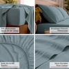 image:imageMellanni Iconic 4Piece Ultra Soft Sheet Set Queen Brown1583 Spa Blue