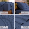 image:imageMellanni Iconic 4Piece Ultra Soft Sheet Set Queen Brown1593 Blue Nova
