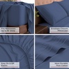 image:imageMellanni Iconic 4Piece Ultra Soft Sheet Set Queen Brown1593 Blue Nova