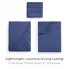 image:imageMellanni Iconic 4Piece Ultra Soft Sheet Set Queen Brown1593 Blue Nova