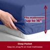 image:imageMellanni Iconic 4Piece Ultra Soft Sheet Set Queen Brown1593 Blue Nova