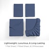 image:imageMellanni Iconic 4Piece Ultra Soft Sheet Set Queen Brown1593 Blue Nova