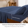 image:imageMellanni Iconic 4Piece Ultra Soft Sheet Set Queen Brown1593 Blue Nova