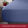 image:imageMellanni Iconic 4Piece Ultra Soft Sheet Set Queen Brown1593 Blue Nova