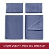image:imageMellanni Iconic 4Piece Ultra Soft Sheet Set Queen Brown1593 Blue Nova
