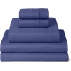 image:imageMellanni Iconic 4Piece Ultra Soft Sheet Set Queen Brown1593 Blue Nova