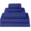 image:imageMellanni Iconic 4Piece Ultra Soft Sheet Set Queen Brown1597 Royal Blue