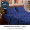 image:imageMellanni Iconic 4Piece Ultra Soft Sheet Set Queen Brown1597 Royal Blue