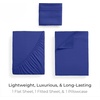 image:imageMellanni Iconic 4Piece Ultra Soft Sheet Set Queen Brown1597 Royal Blue