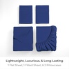 image:imageMellanni Iconic 4Piece Ultra Soft Sheet Set Queen Brown1597 Royal Blue