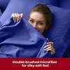 image:imageMellanni Iconic 4Piece Ultra Soft Sheet Set Queen Brown1597 Royal Blue