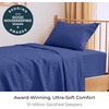 image:imageMellanni Iconic 4Piece Ultra Soft Sheet Set Queen Brown1597 Royal Blue