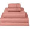 image:imageMellanni Iconic 4Piece Ultra Soft Sheet Set Queen Brown1621 Coral