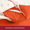 image:imageMellanni Iconic 4Piece Ultra Soft Sheet Set Queen Brown1667 Poppy Orange