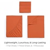 image:imageMellanni Iconic 4Piece Ultra Soft Sheet Set Queen Brown1667 Poppy Orange