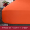 image:imageMellanni Iconic 4Piece Ultra Soft Sheet Set Queen Brown1667 Poppy Orange