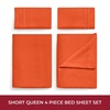 image:imageMellanni Iconic 4Piece Ultra Soft Sheet Set Queen Brown1667 Poppy Orange