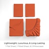 image:imageMellanni Iconic 4Piece Ultra Soft Sheet Set Queen Brown1667 Poppy Orange