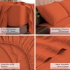 image:imageMellanni Iconic 4Piece Ultra Soft Sheet Set Queen Brown1667 Poppy Orange